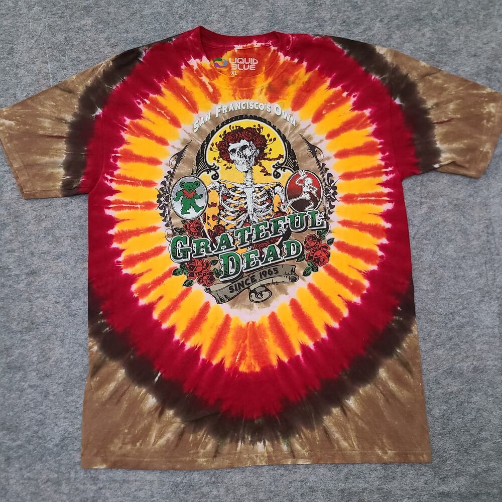 Grateful Dead San Francisco Liquid Blue Shirt Mens Extra Large Tie Dye
